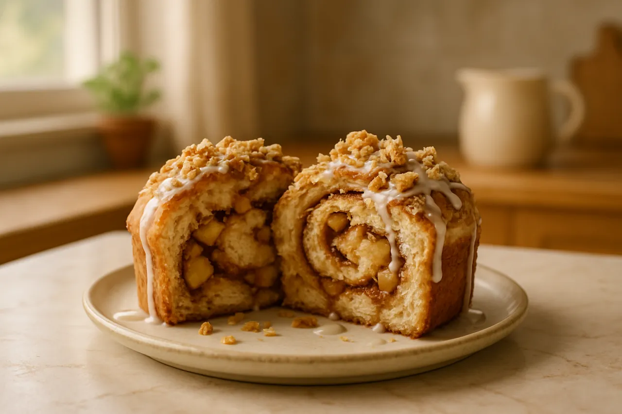 Apple Crisp Cinnamon Rolls