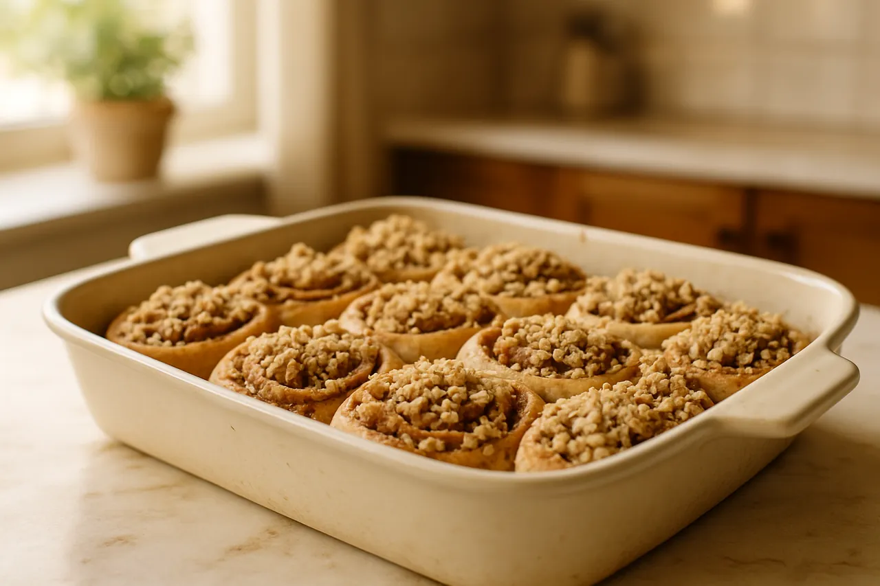 Apple Crisp Cinnamon Rolls