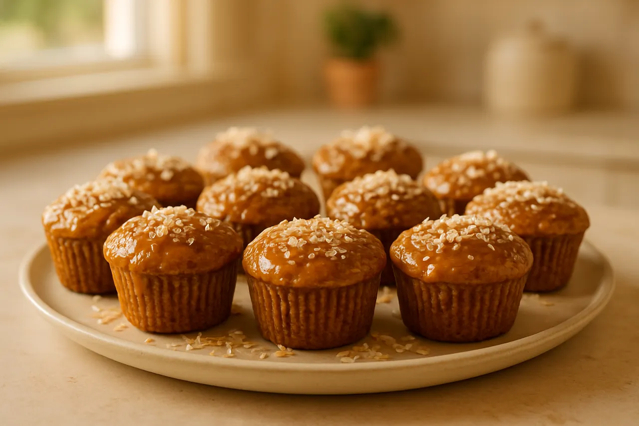 Moist Banana Coconut Muffins