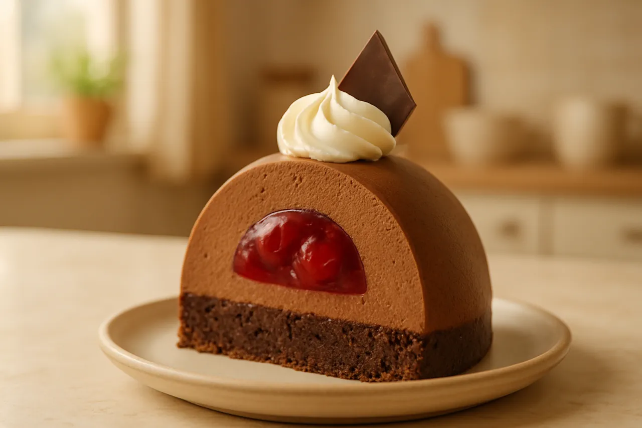 Black Forest Cherry Dome Cake
