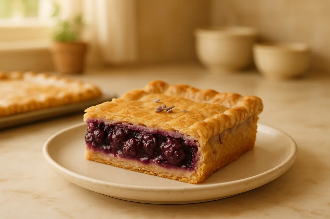 Blackberry Lavender Honey Slab Pie