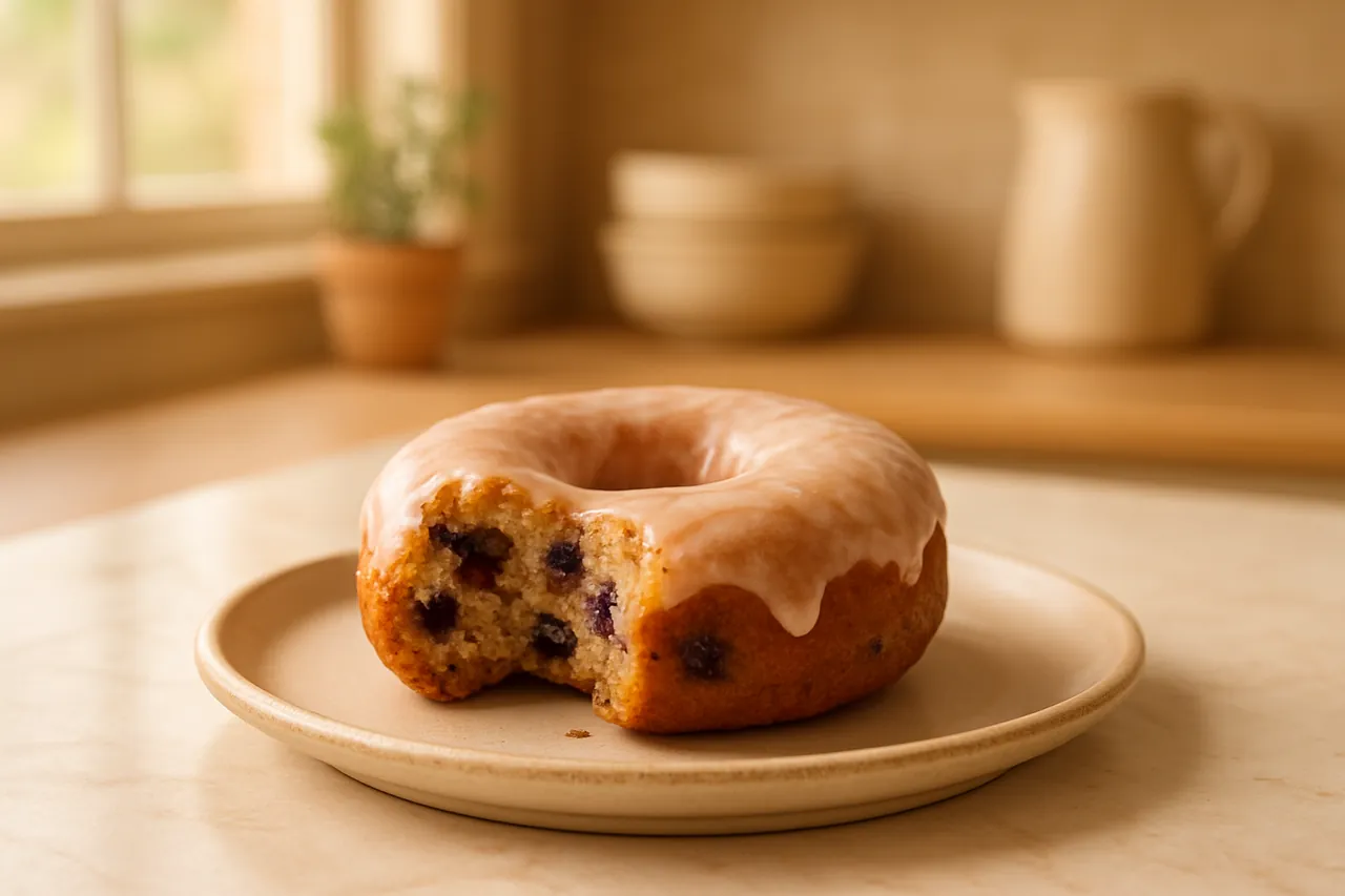 Blueberry Cake Doughnuts