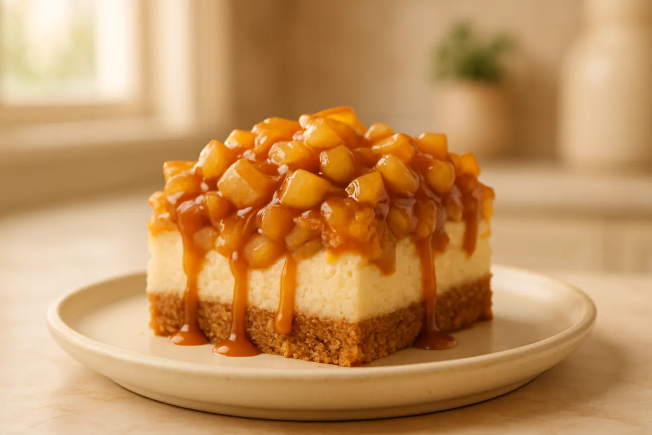 Caramel Apple Cheesecake Bars
