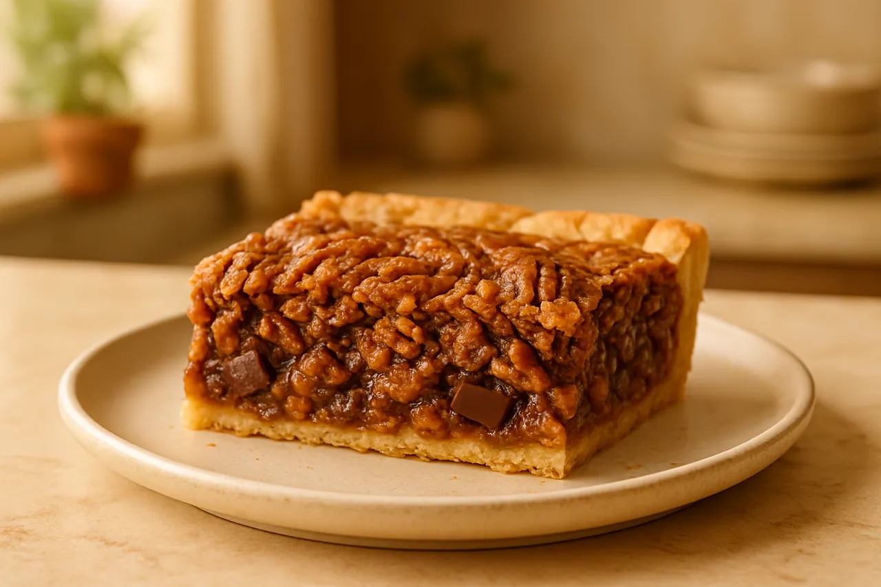 Chocolate Bourbon Pecan Slab Pie