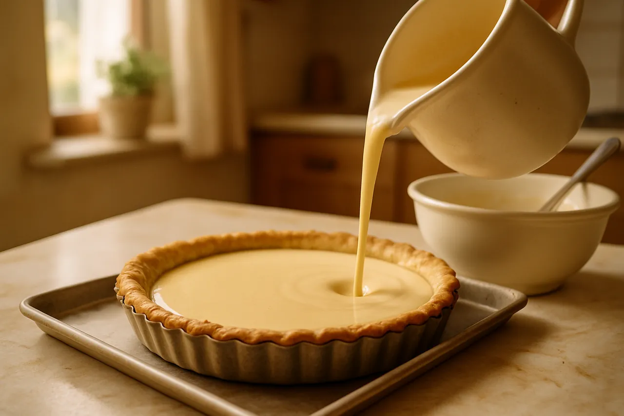 Creamy Flan Pie with Caramel Topping