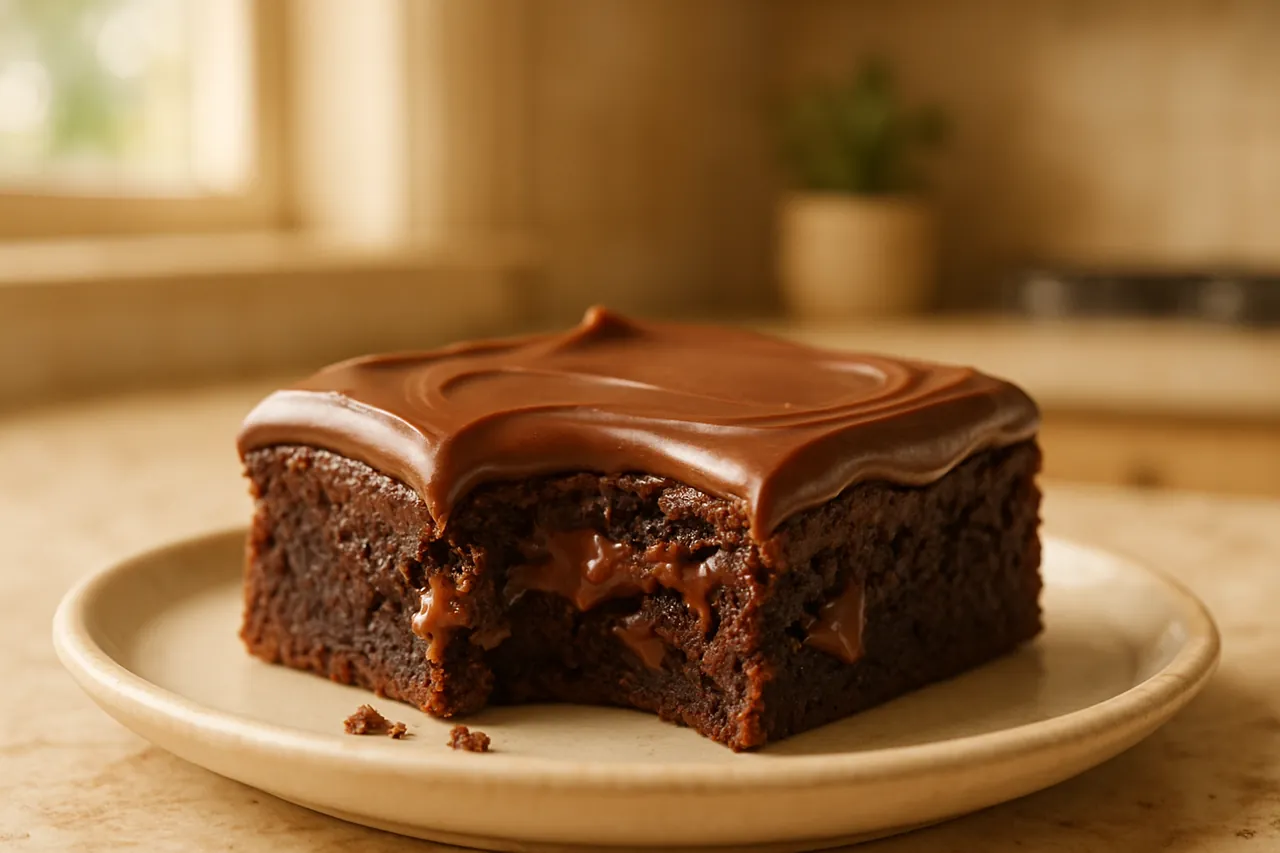 Fudgy Triple Chocolate Brownies