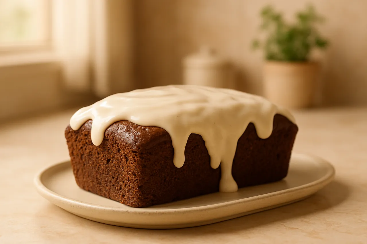 Gingerbread Loaf with Cream Cheese Glaze