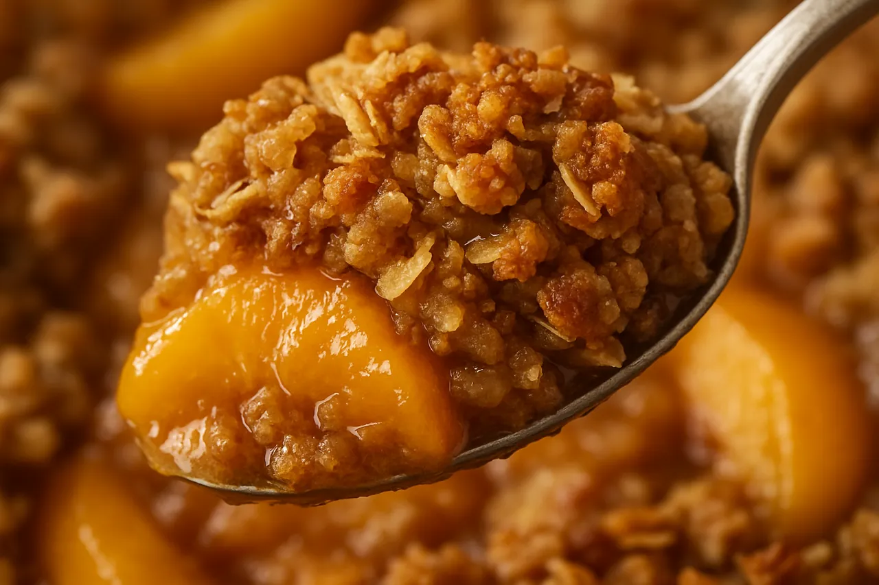 Gooey Peach Crisp