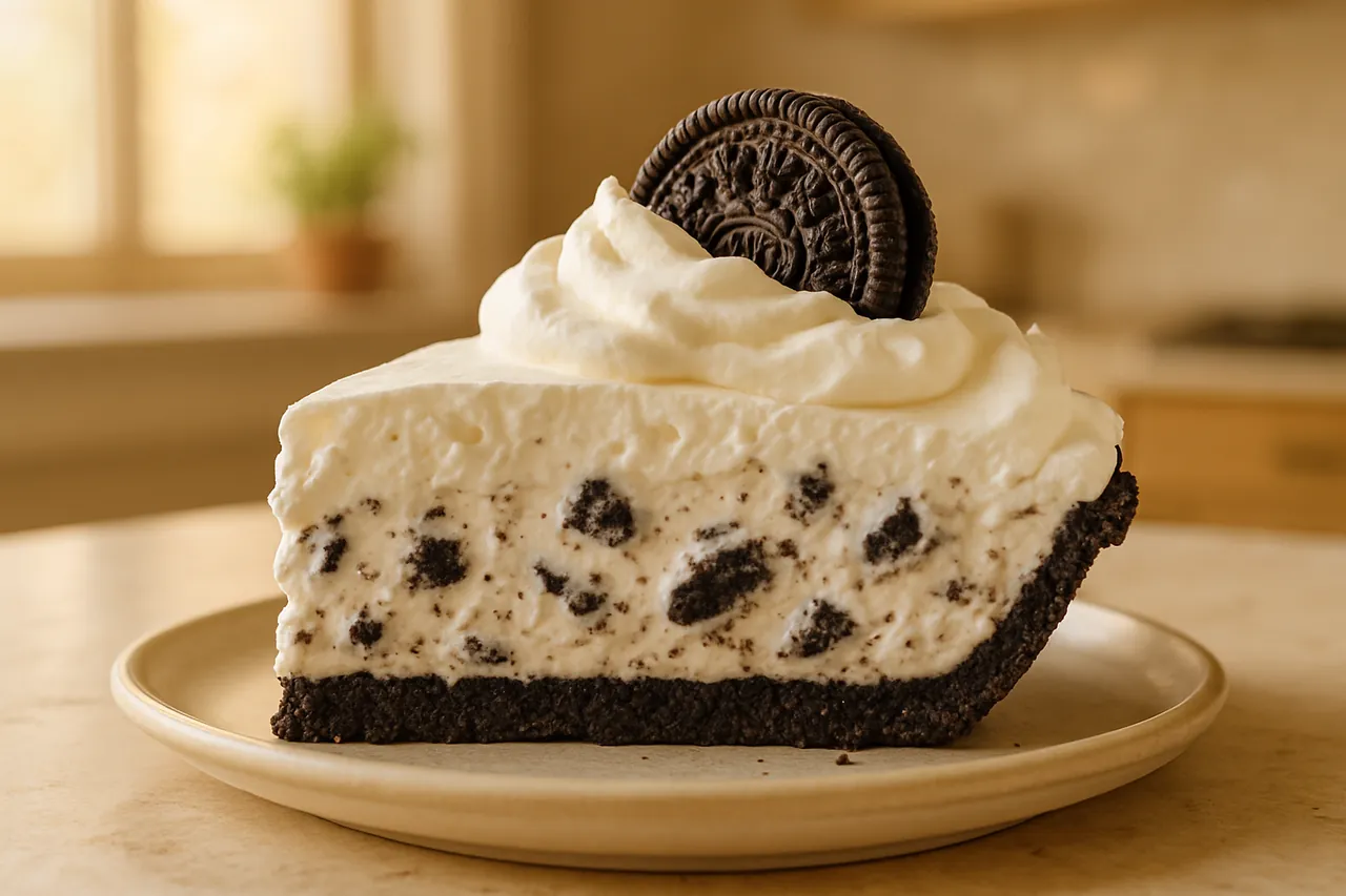 Homemade Oreo Cookie Cream Pie