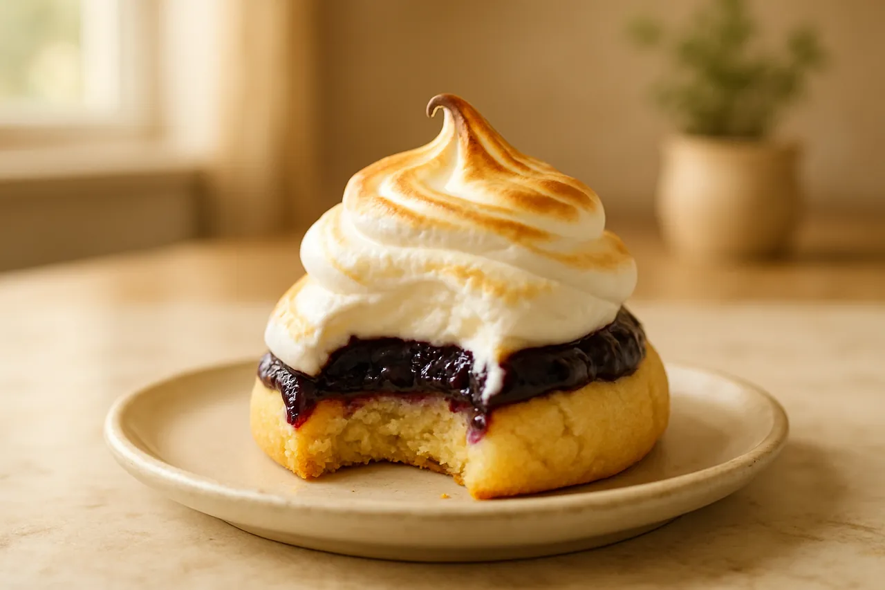 Lemon Blueberry Meringue Cookies