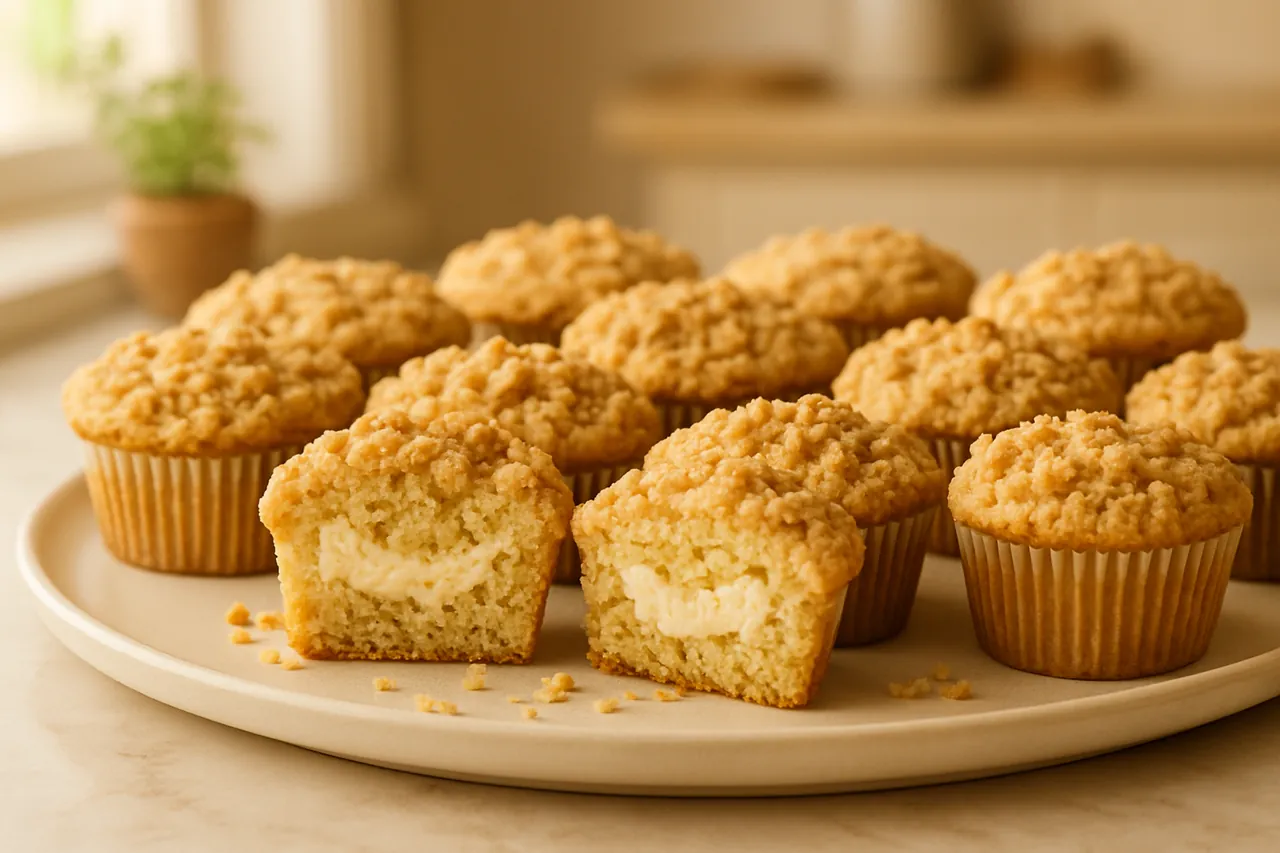 Lemon Cream Cheese Coffee Cake Muffins