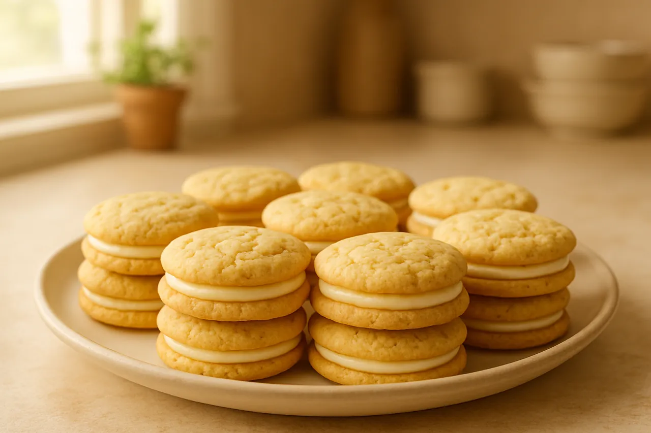 Lemon Cream Sandwich Cookies