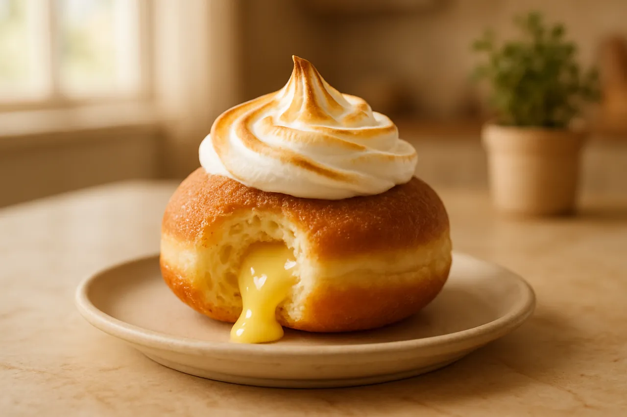 Lemon Meringue Doughnuts