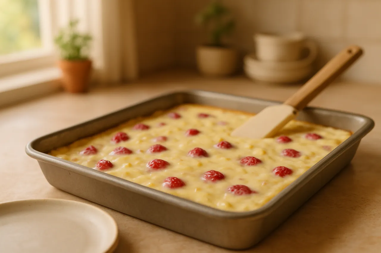 Meyer Lemon Raspberry Meringue Slab Pie