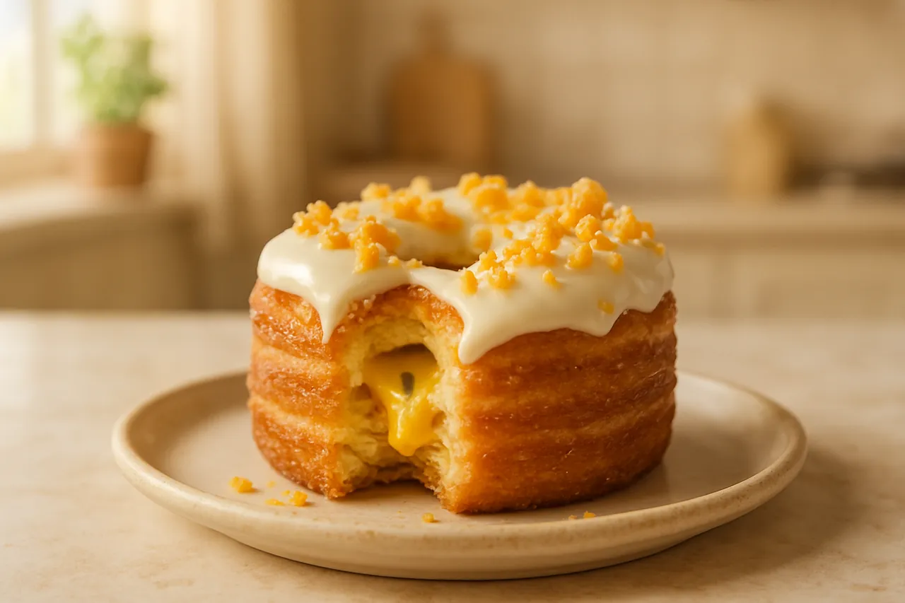 Passionfruit White Chocolate Cronut