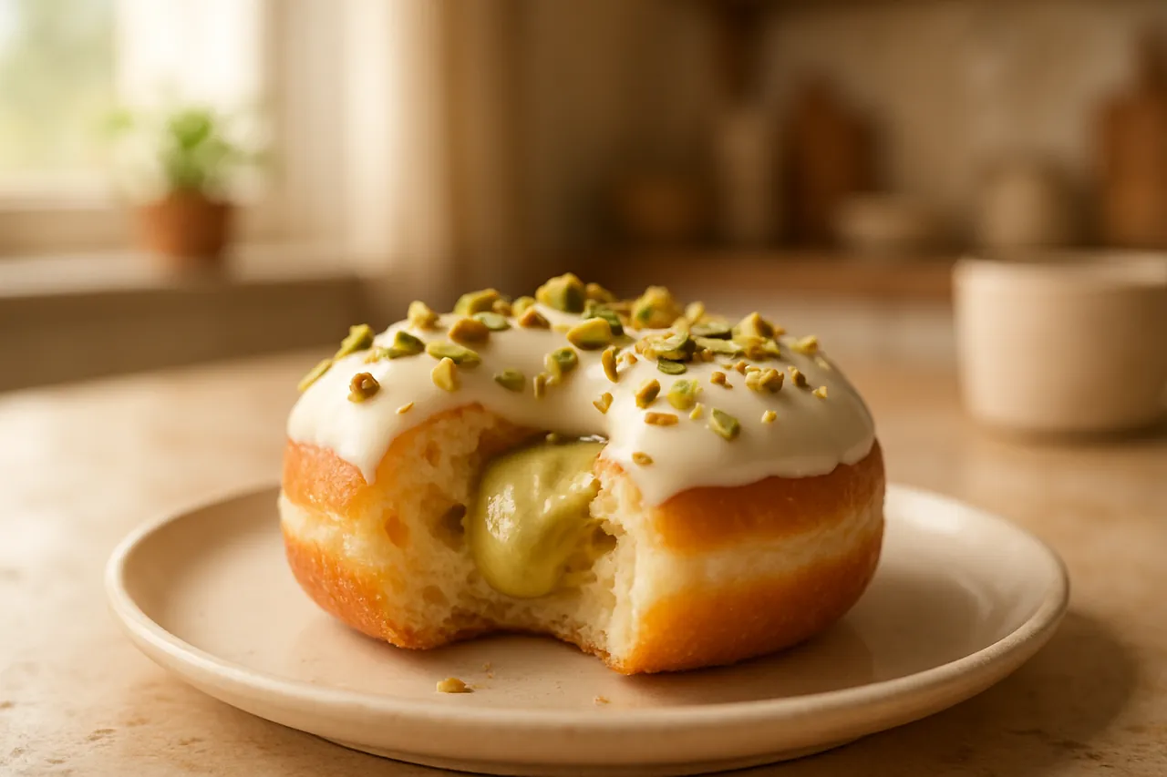 Pistachio Cream Doughnuts