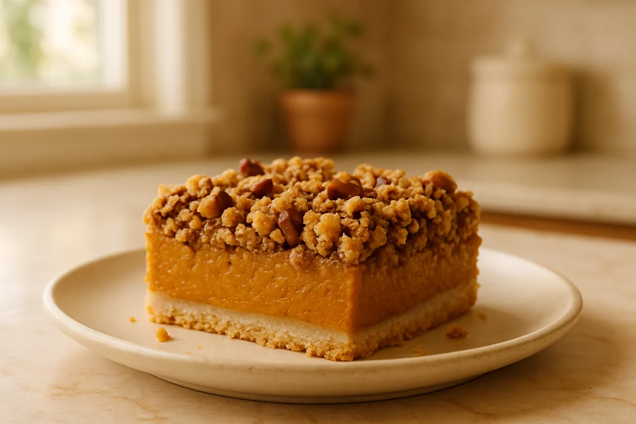 Pumpkin Streusel Slab Pie