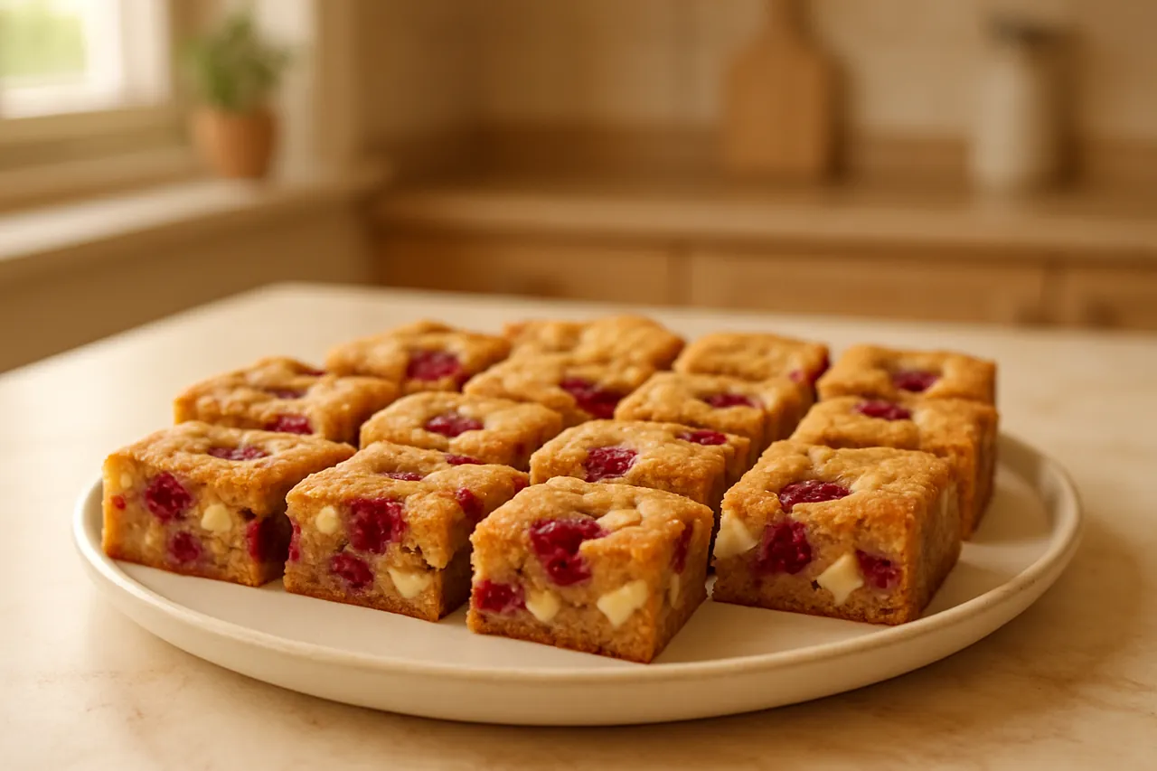 Raspberry White Chocolate Cookie Bars