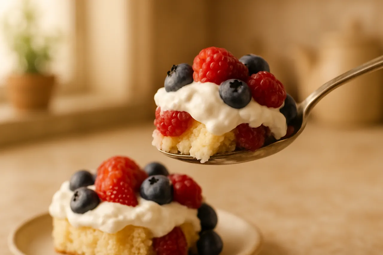 Red, White, and Blue Berry Trifle