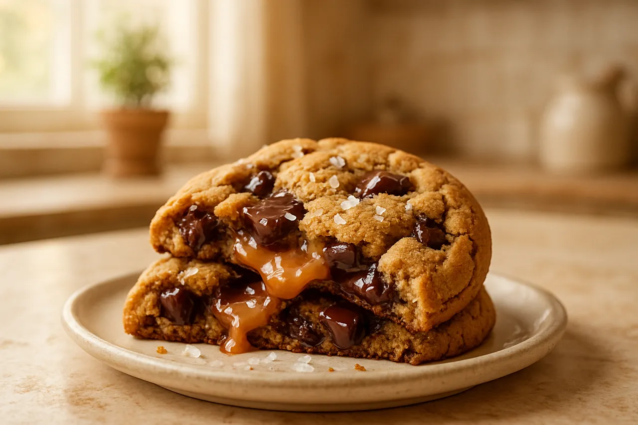 Salted Caramel Chocolate Chunk Cookies