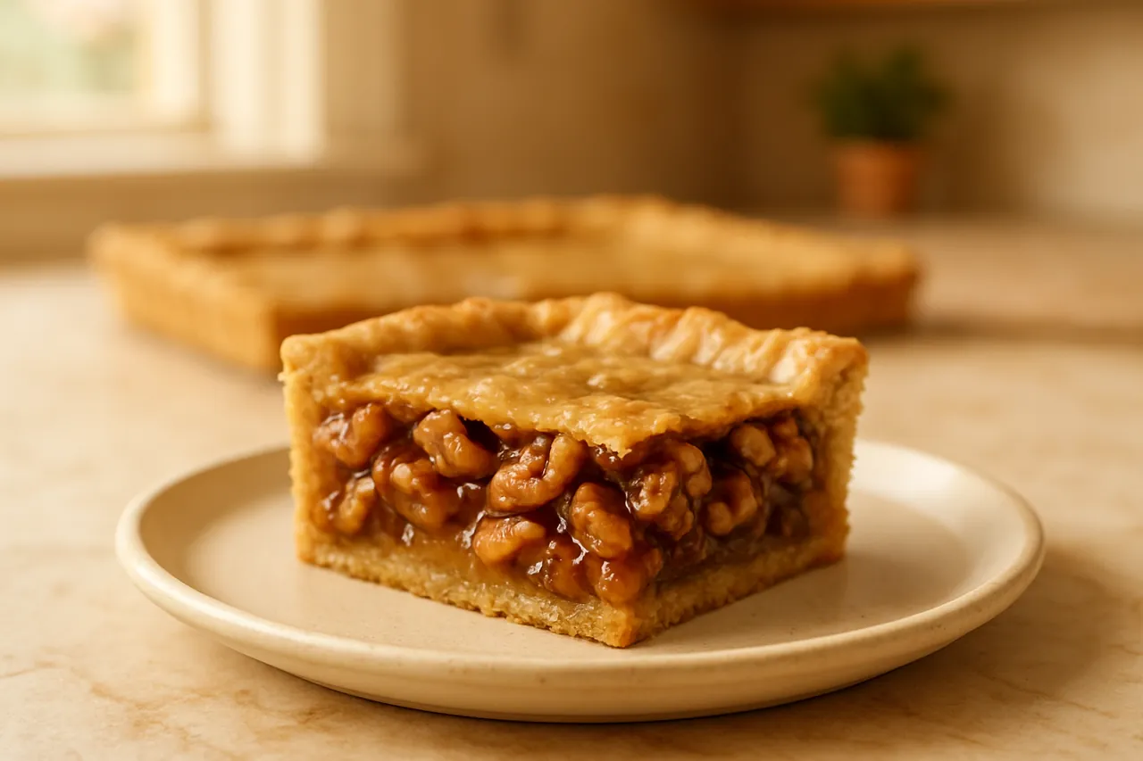 Salted Maple Walnut Slab Pie