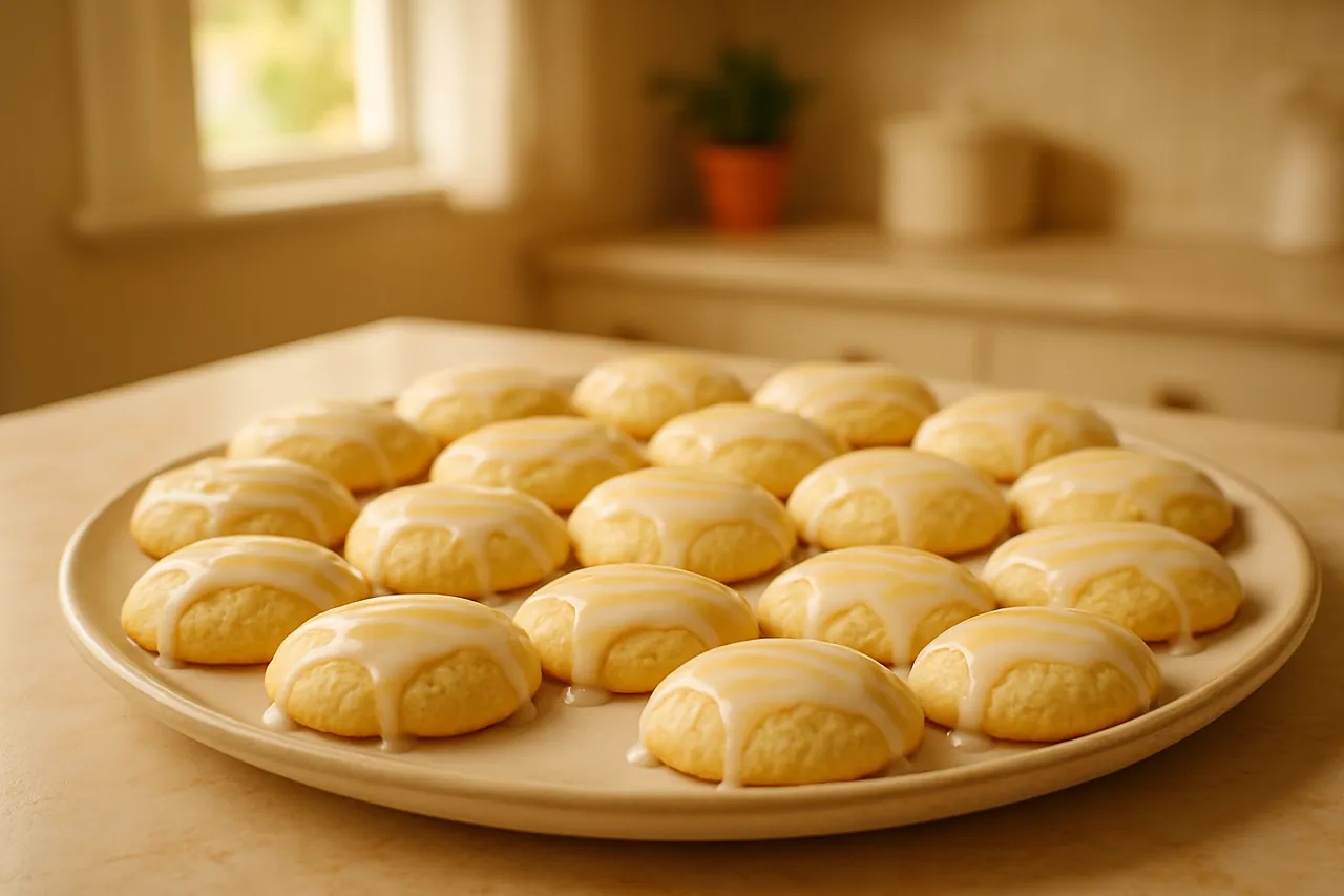 Soft Lemon Glazed Cookies