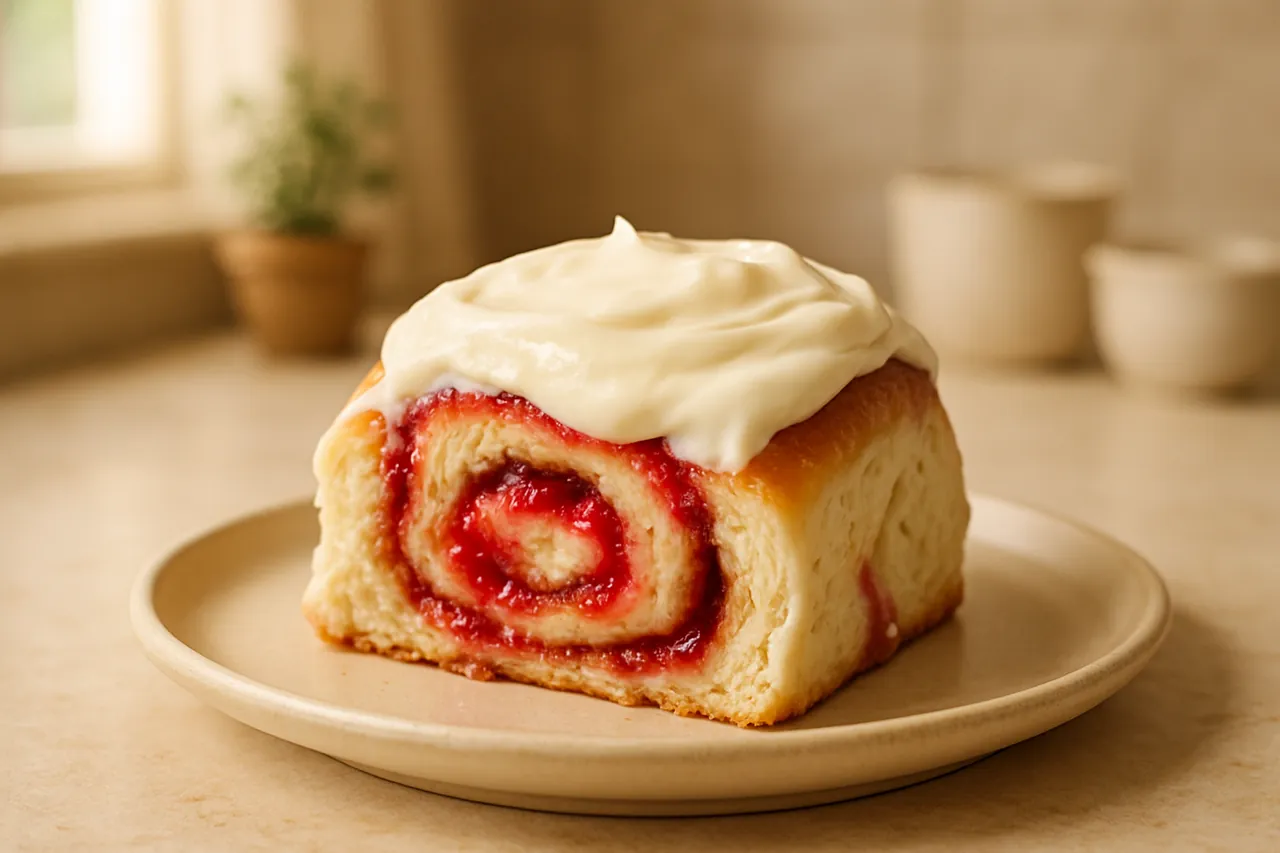 Strawberry Cheesecake Cinnamon Rolls