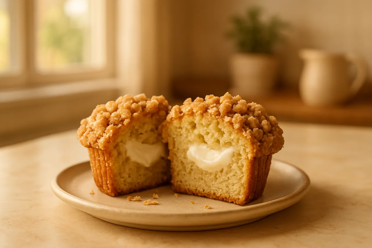 Sweet Cream Cheese Coffee Cake Muffins
