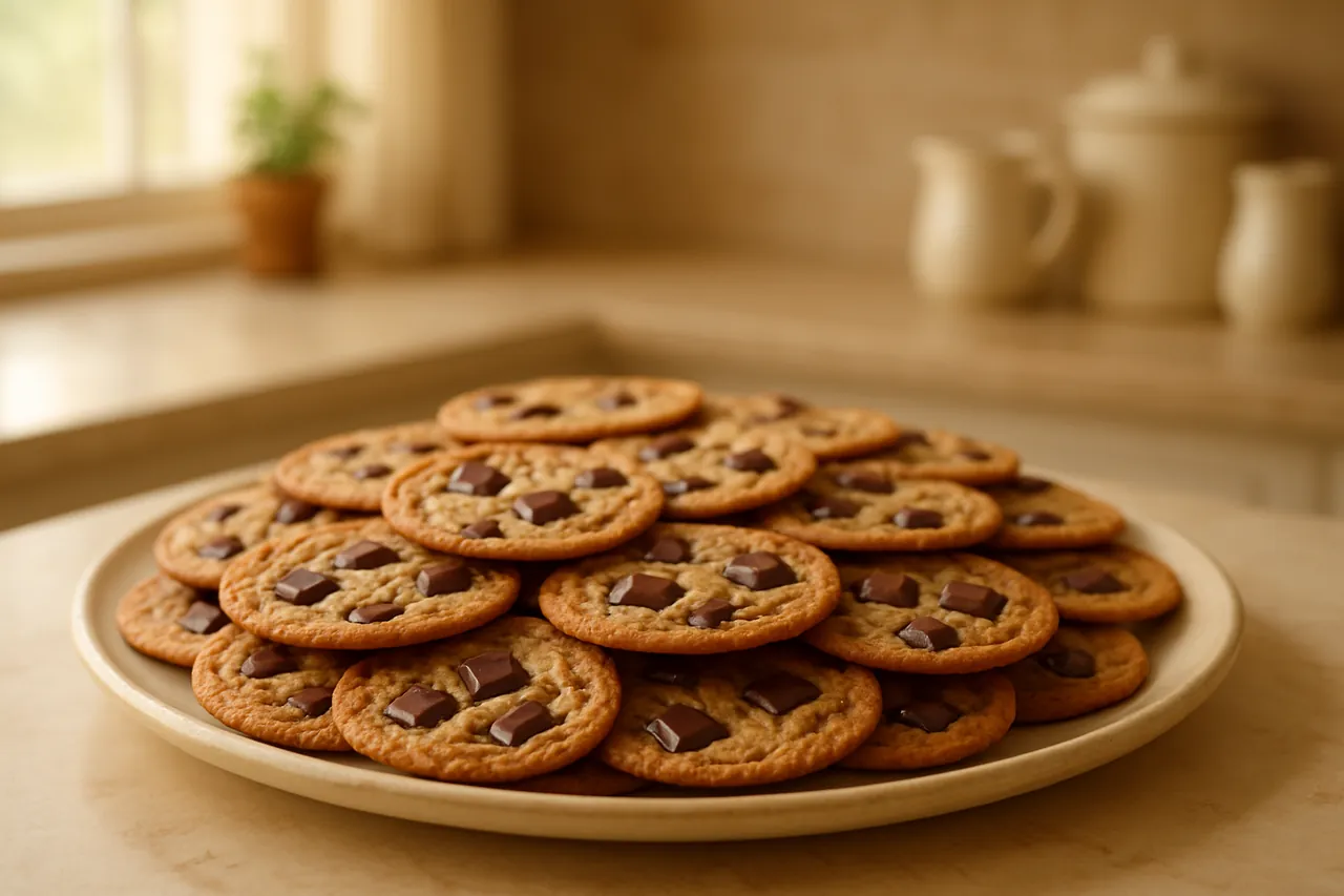 Ultra Thin Chocolate Chunk Cookies