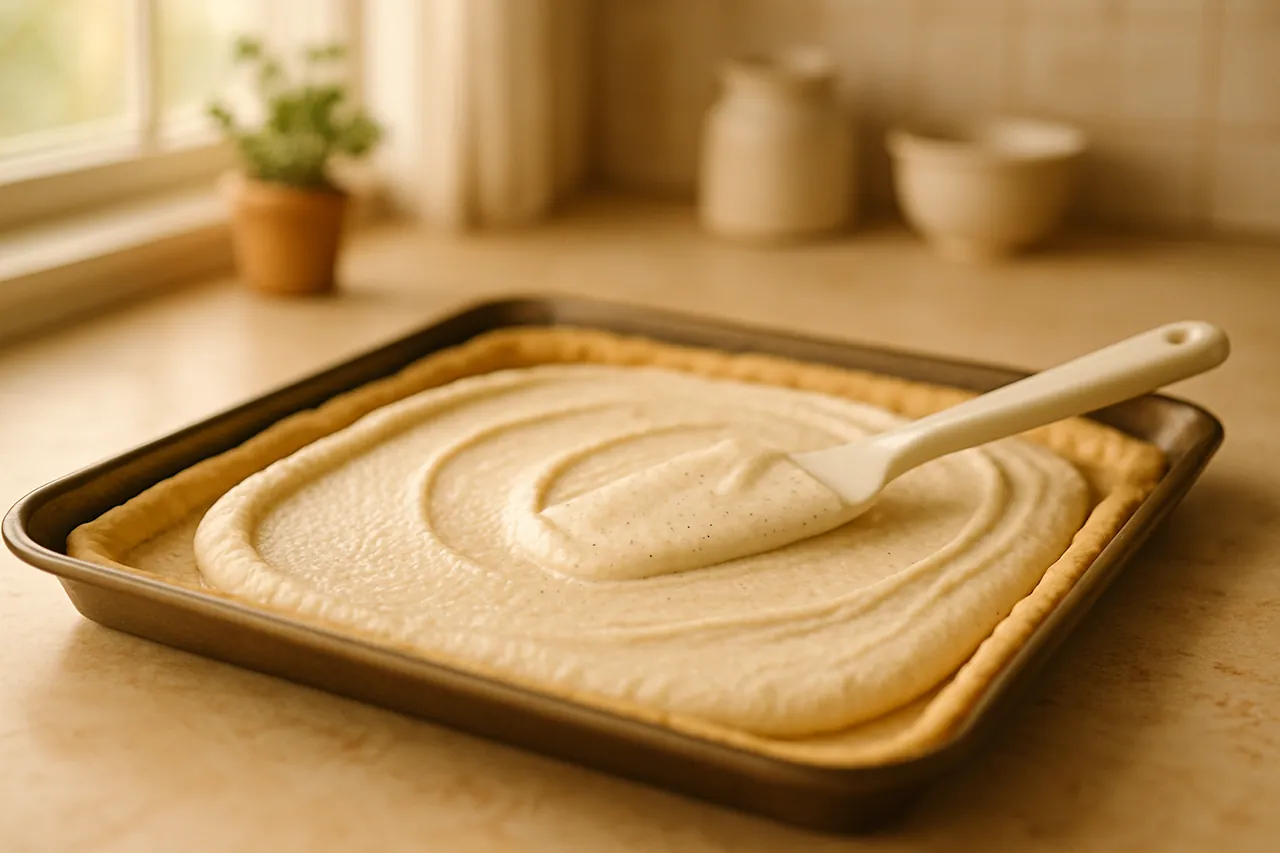 Vanilla Bean Pear Frangipane Slab Pie