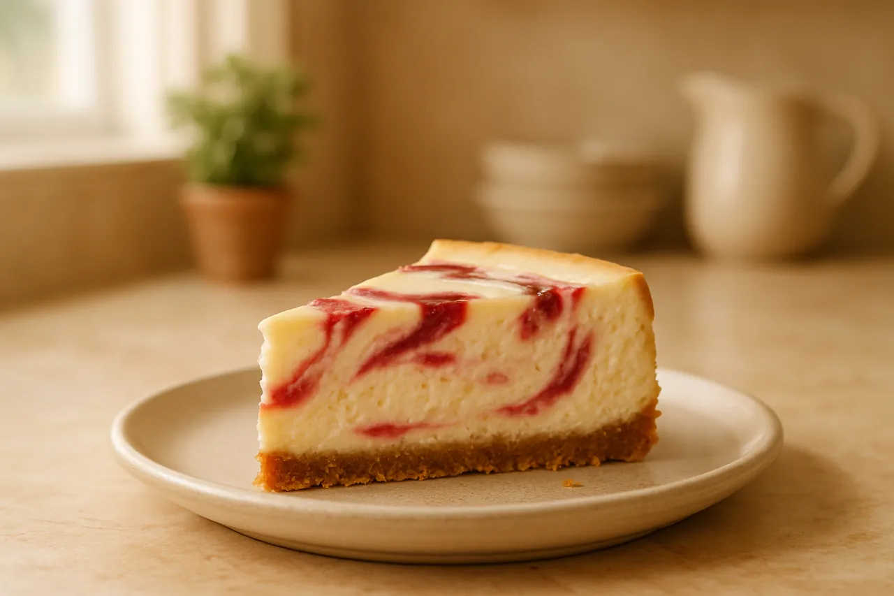 White Chocolate Raspberry Cheesecake